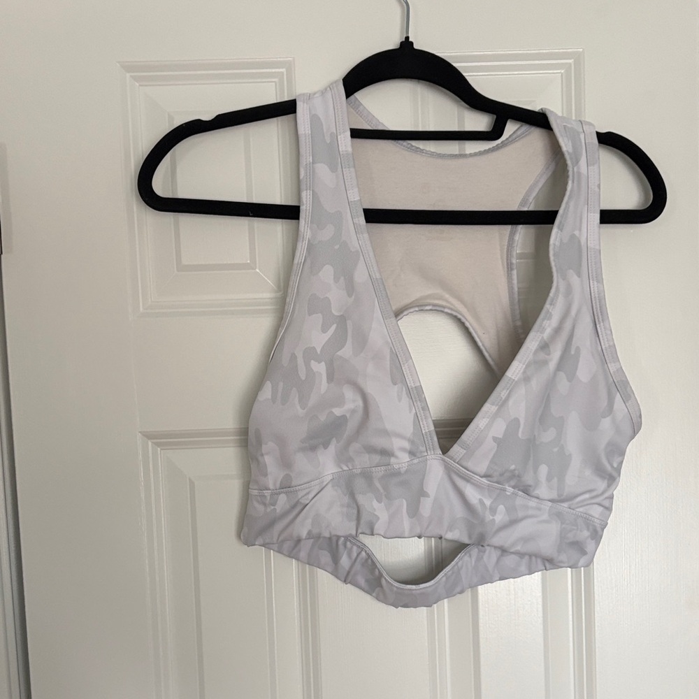 BuffBunny Gray Camouflage Sports Bra